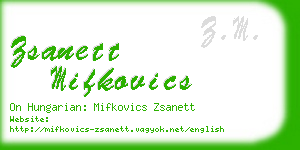 zsanett mifkovics business card